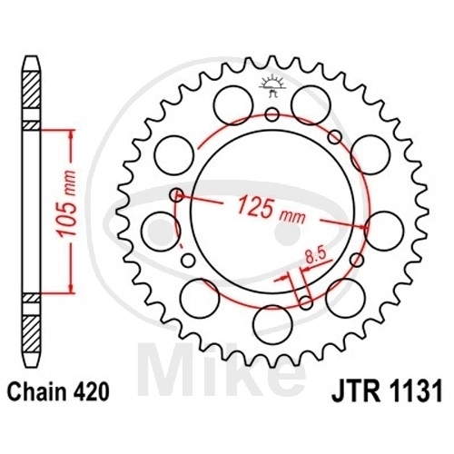 JT Kettenrad 60 Zähne Teilung 420 / JTR1131.60 JT Sprockets