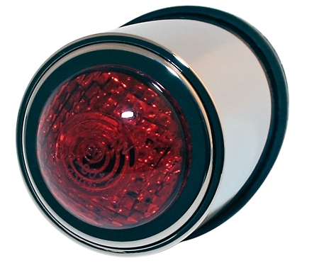 LED-Rücklicht TYP1 chrom rotes Glas