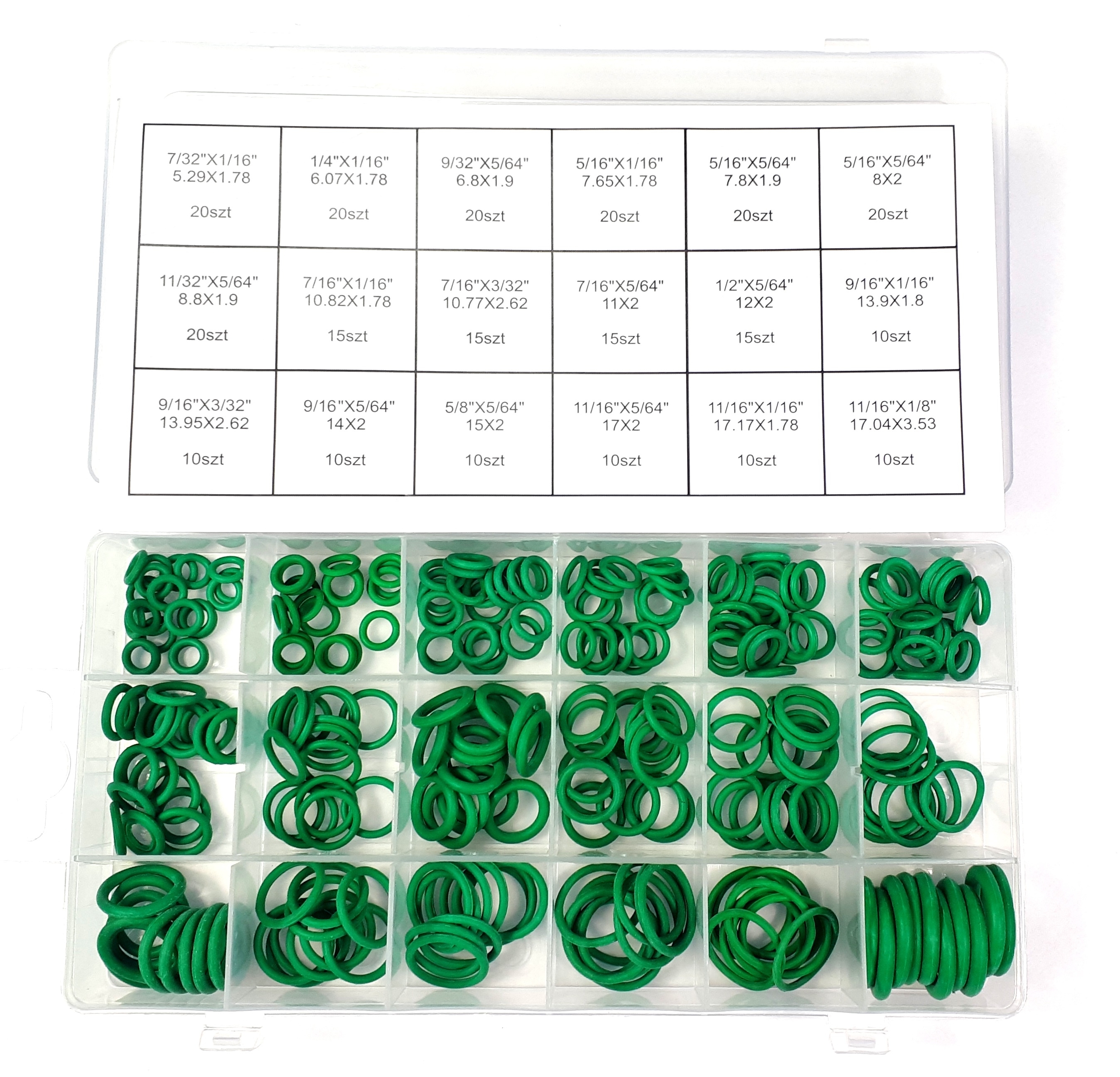 Gummidichtung O-Ring Sortiment 3-22 mm Dichtungsringe 270-teilig