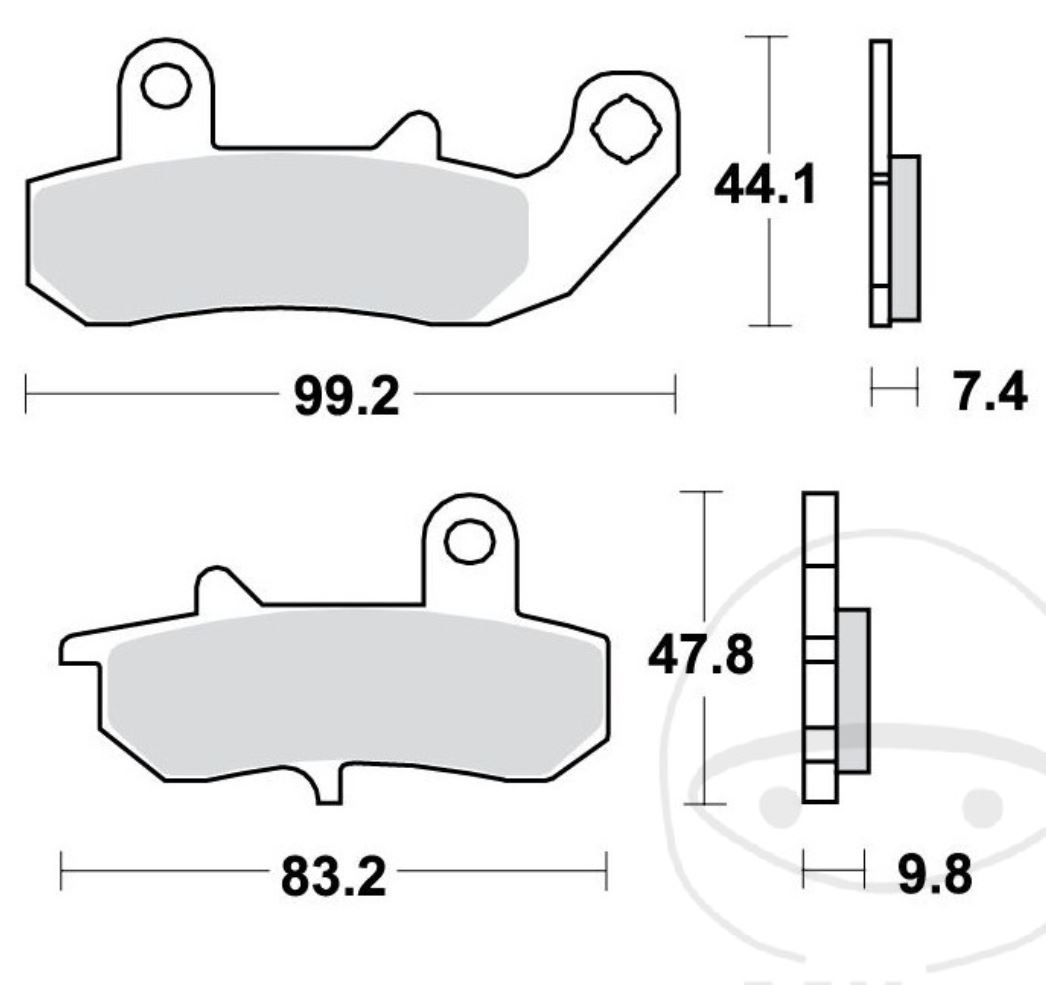TRW MCB612 Bremsbeläge hinten für Suzuki DR600 DR650 DR750 DR800 RG125 F Gamma
