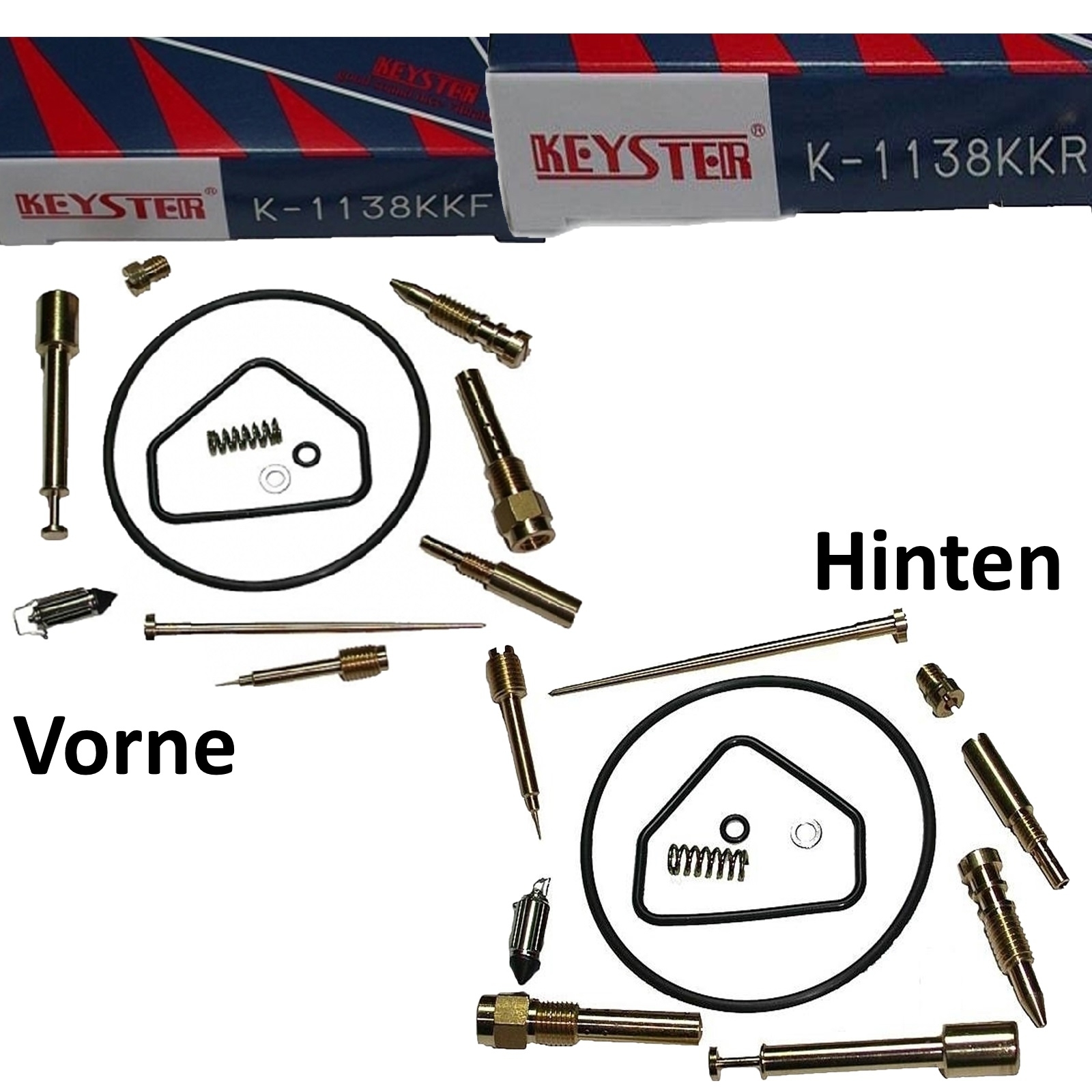 Keyster K-1138 Vergaser Reparatursatz vorne und hinten für Kawasaki VN750 Vulcan 1986-1995
