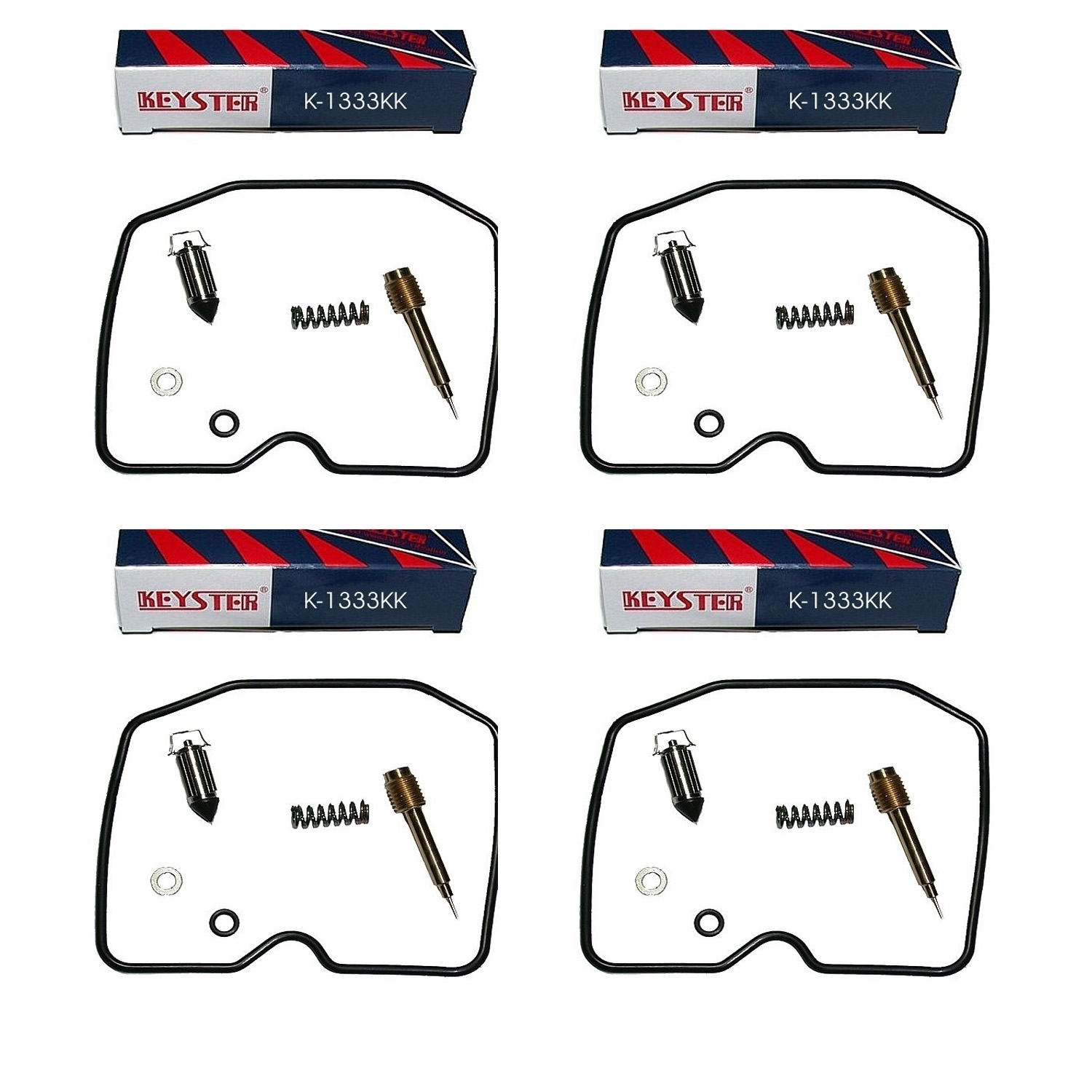 4x Keyster K-1333KK Vergaser Reparatursatz für Kawasaki ZRX1200 ZRX1100 GPZ 1100