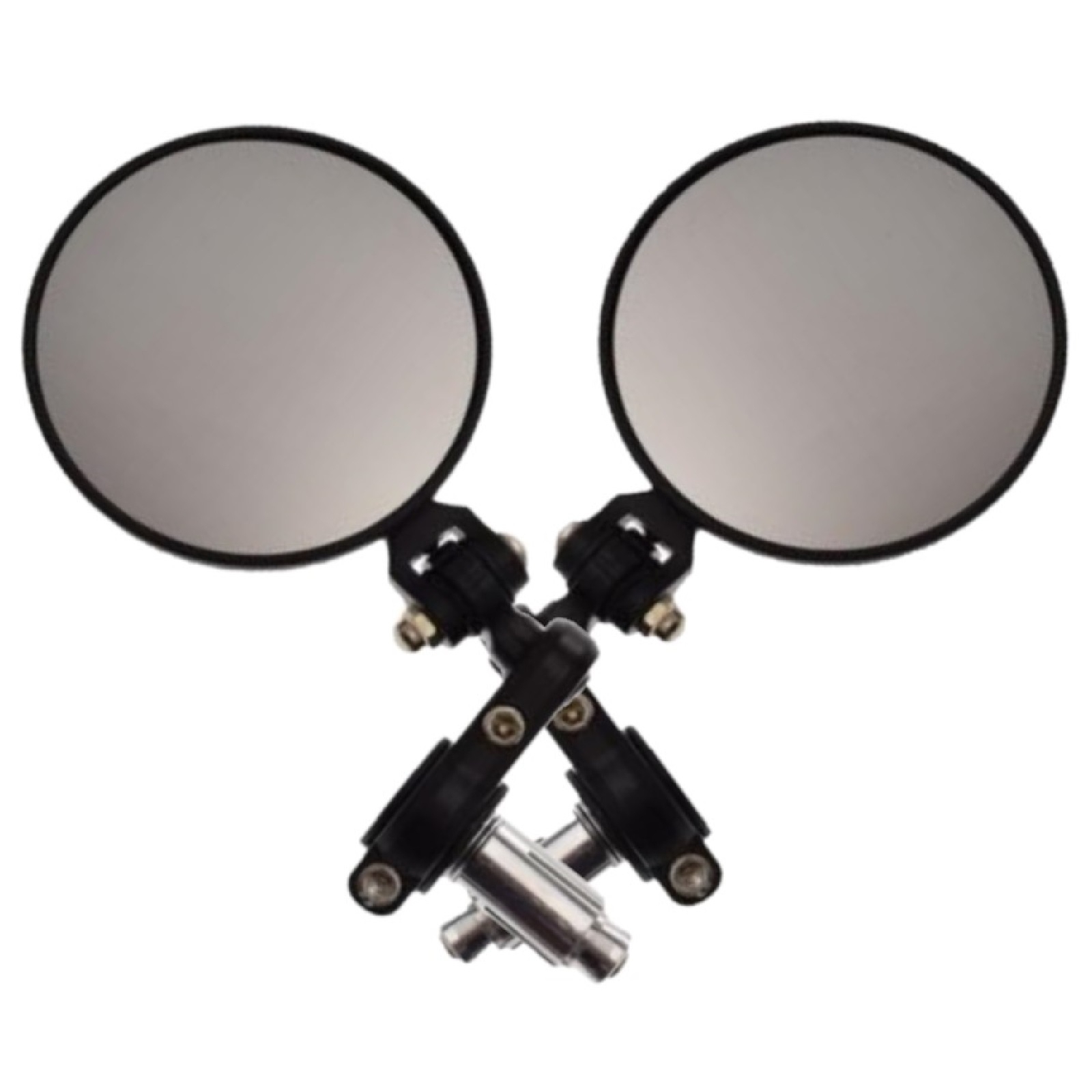 Lenkerendenspiegel Paar passt für viele Fahrzeuge aus Aluminium in schwarz Beidseitig montierbar nicht e-geprüft