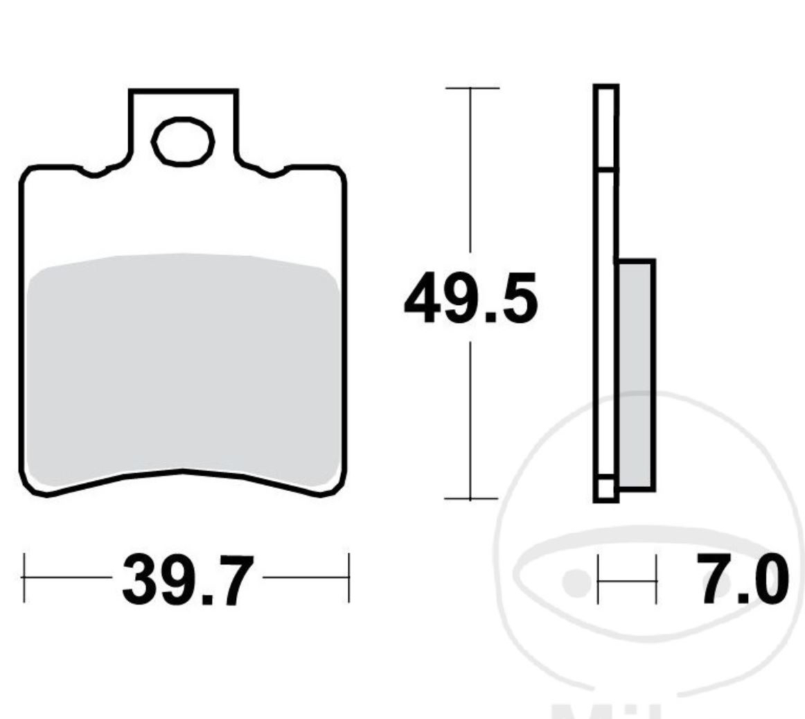 TRW MCB696EC Bremsbeläge für Aprilia Piaggio Suzuki Benelli Gilera Honda Malaguti MBK TGB