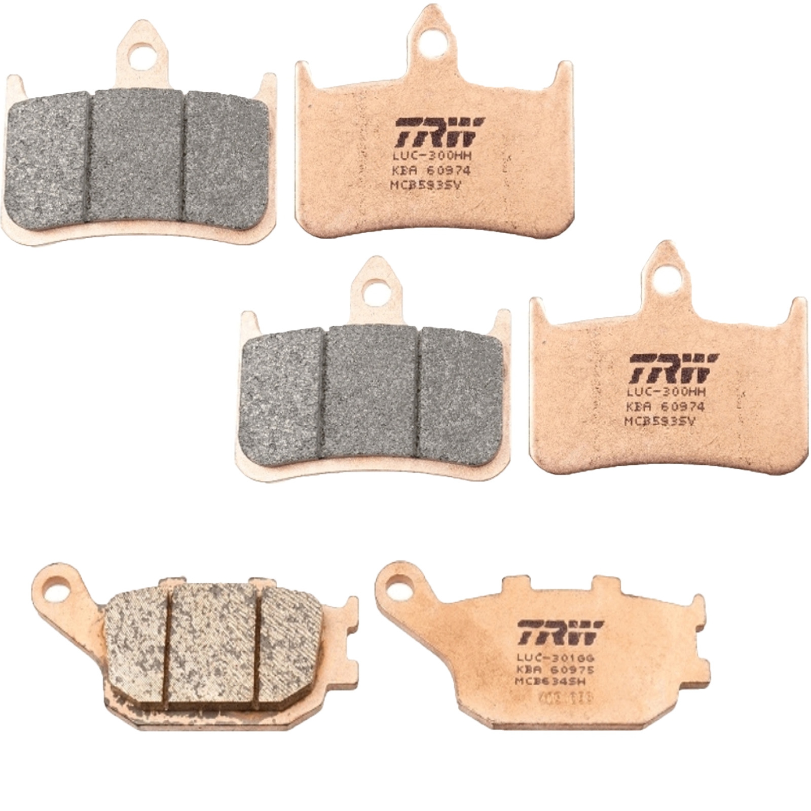 TRW Sintermetall Bremsbelagsatz für Honda CBR900 RR VTR1000 F CB900 F vorne + hinten