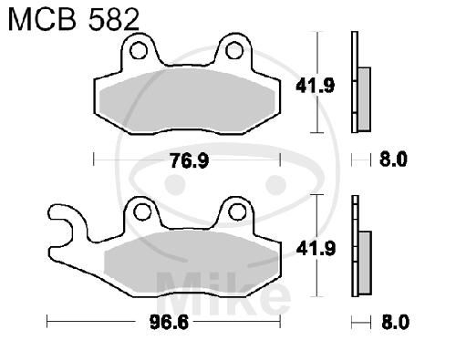 TRW Bremsbelagsatz vorne für Suzuki AN400 Burgman Yamaha YFM Kawasaki KVF Triumph