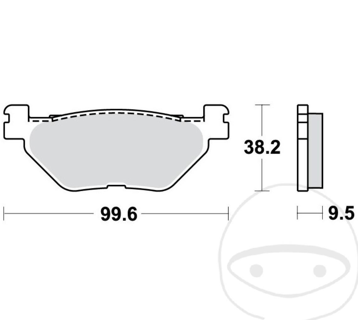 TRW MCB731 Bremsbeläge hinten für Yamaha FJR1300 TDM900 XT1200 VMX-17 XV900 XVS1300