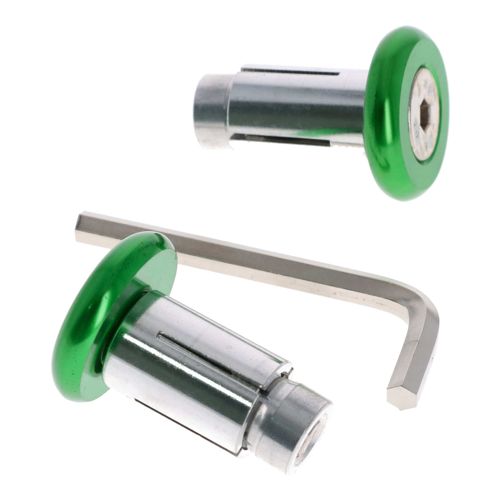 Motorrad Quad Roller Lenkerenden Lenkergewichte 2x32g grün für Lenker 13-19 mm