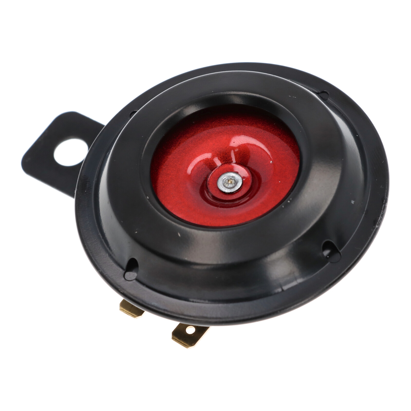 Motorrad Hupe schwarz-rot, 6 Volt, 70 mm