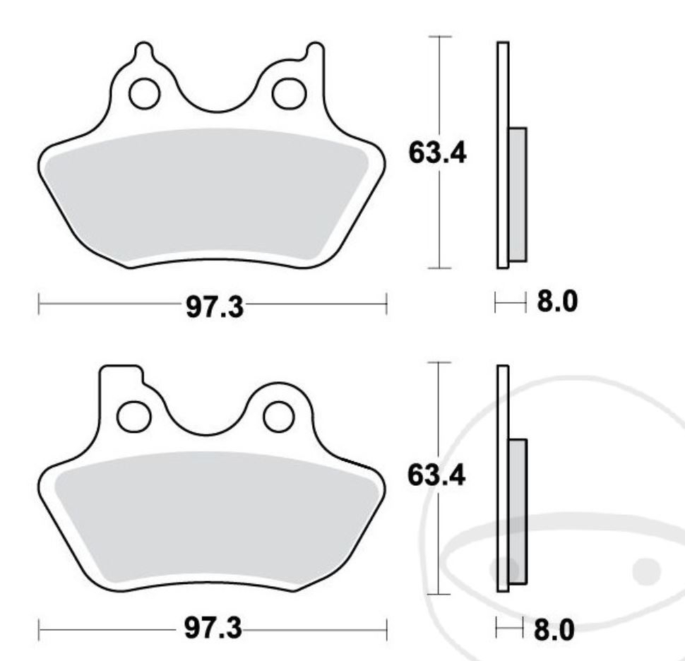 TRW Sintermetall Bremsbelagsatz MCB777SV und MCB778SH