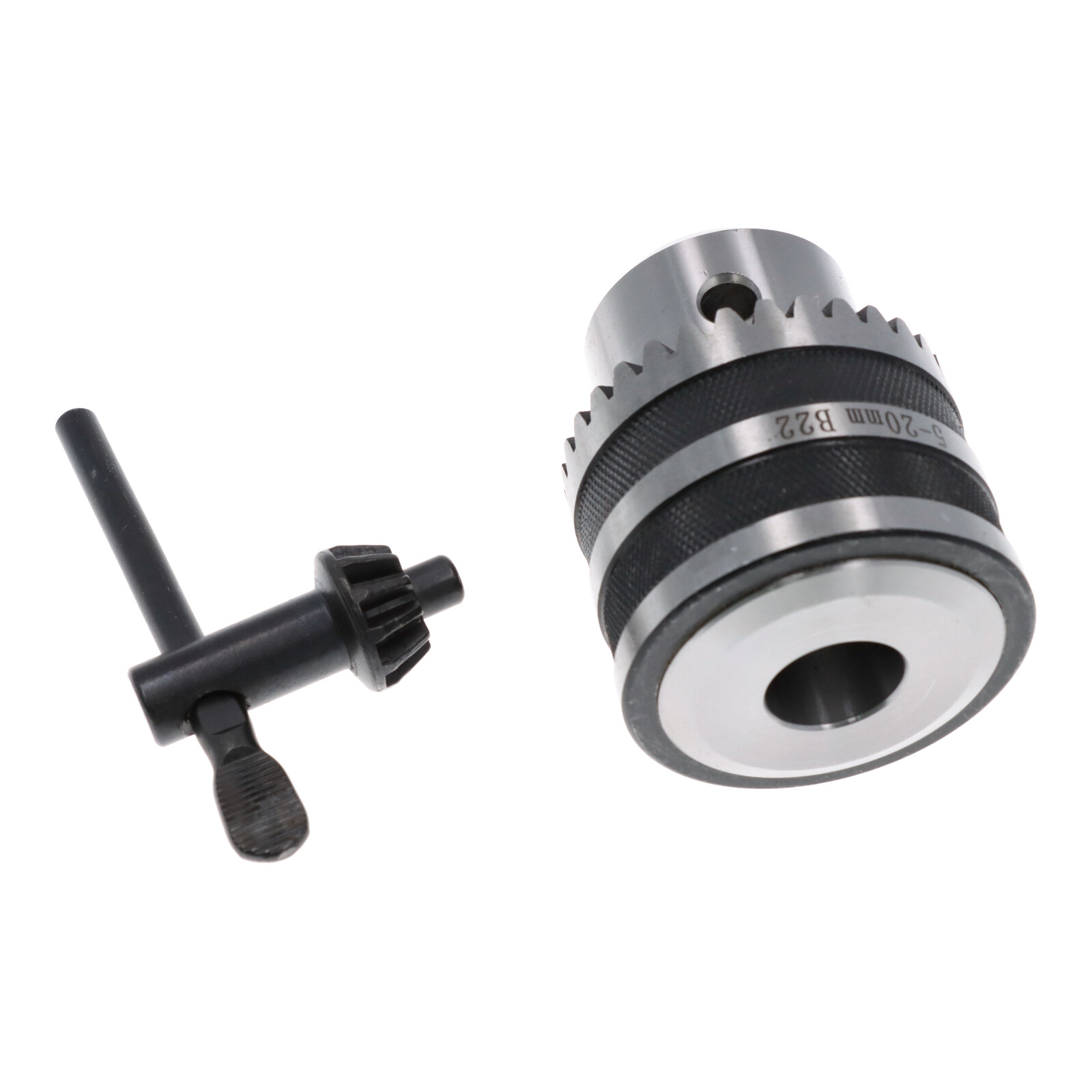 Zahnkranzbohrfutter 5-20 mm für Bohrfutterkegel B22 mit Schlüssel