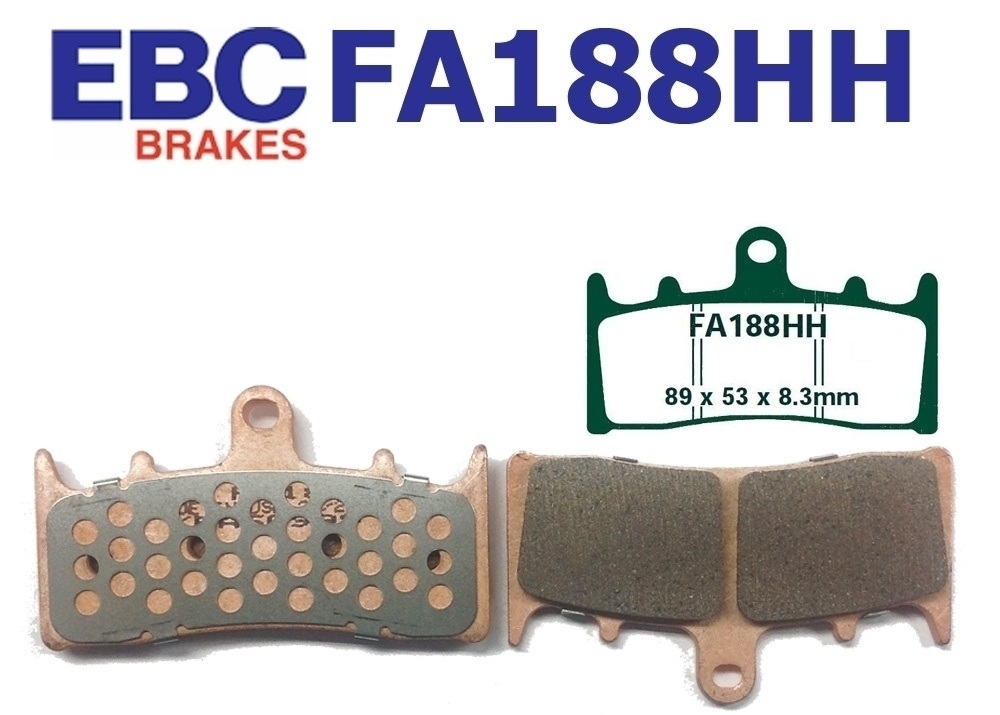 Sinter Bremsbeläge FA188HH Kawasaki ZX-6R -7R -9R -12R ZRX VN Suzuki GSX-R TL