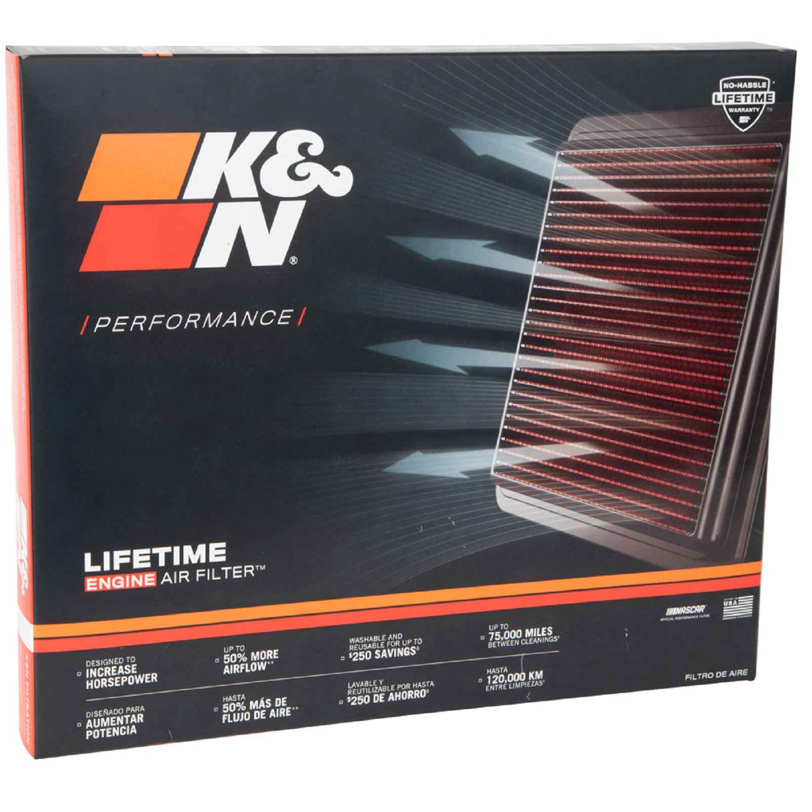 K&N Tauschluftfilter für Alfa Romeo Giulia Stelvio 2.9 V6 2017-2022