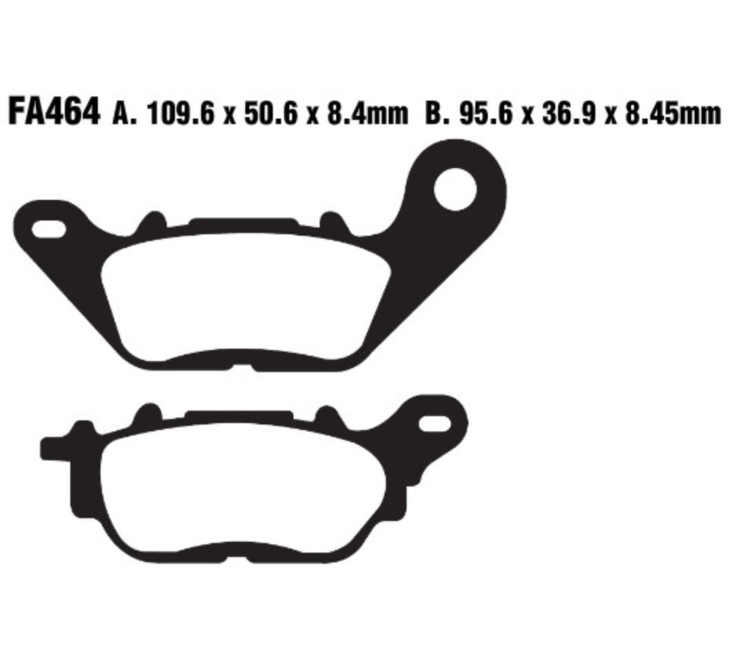 EBC FA464 Bremsbeläge für Yamaha YBR 125 ED RE051 RE052 RE054 SPD RE071