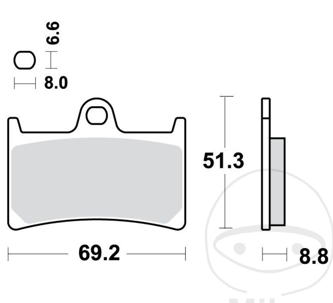 TRW MCB611SRM Sintermetall Bremsbeläge vorne für Yamaha TMax XP500 530 2008 - 2016 XP530