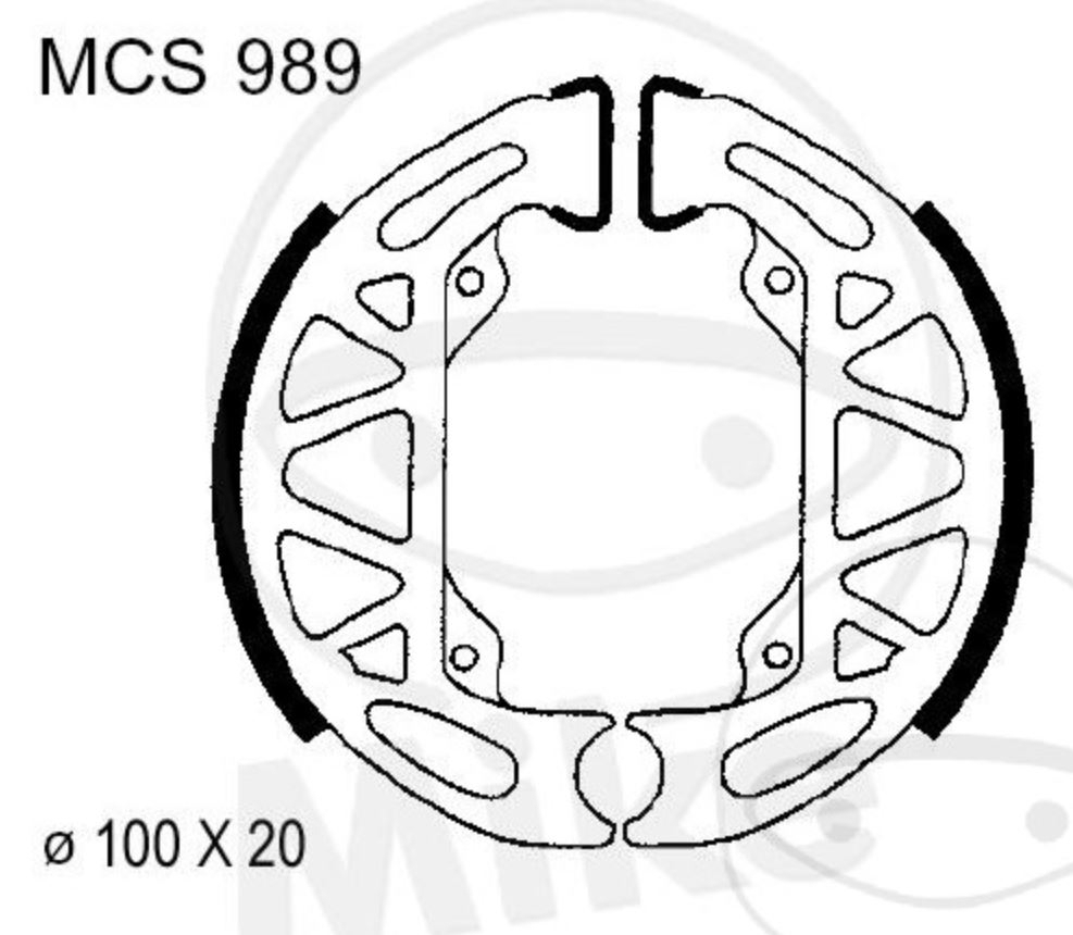 TRW MCS989 Bremsbackensatz hinten für Piaggio Zip Free NRG Storm TPH 50 mit Federn