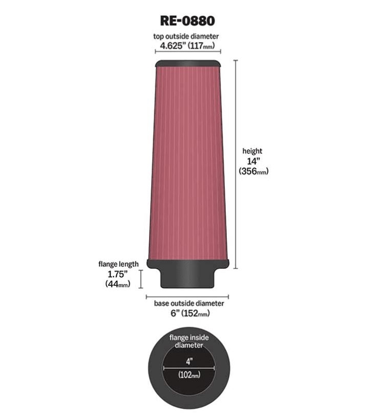 K&N Luftfilter RE-0880