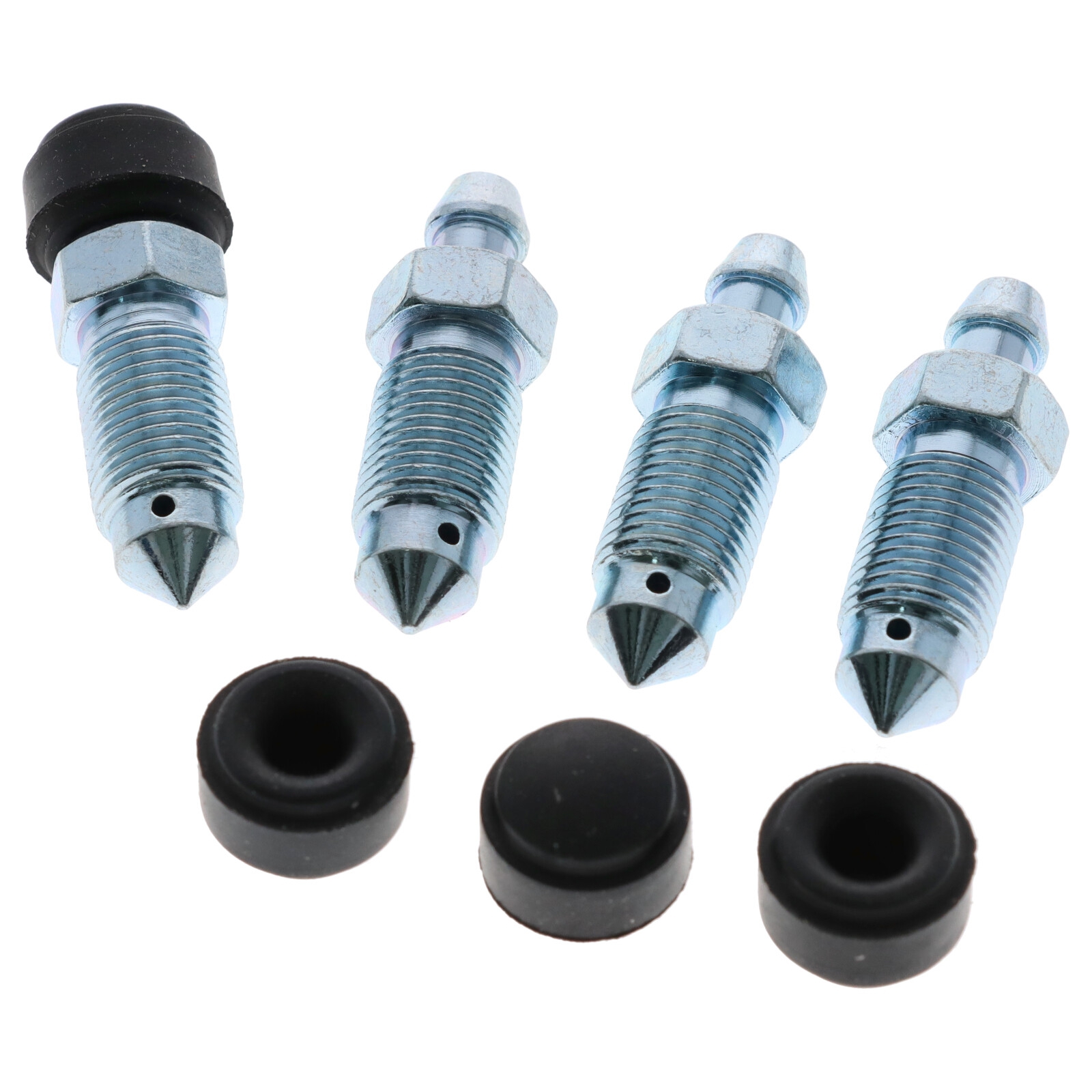 4x Quickbrake Bremssattel Entlüfterschraube Entlüftungsventile M10x1x36 SW11 mit Kappen