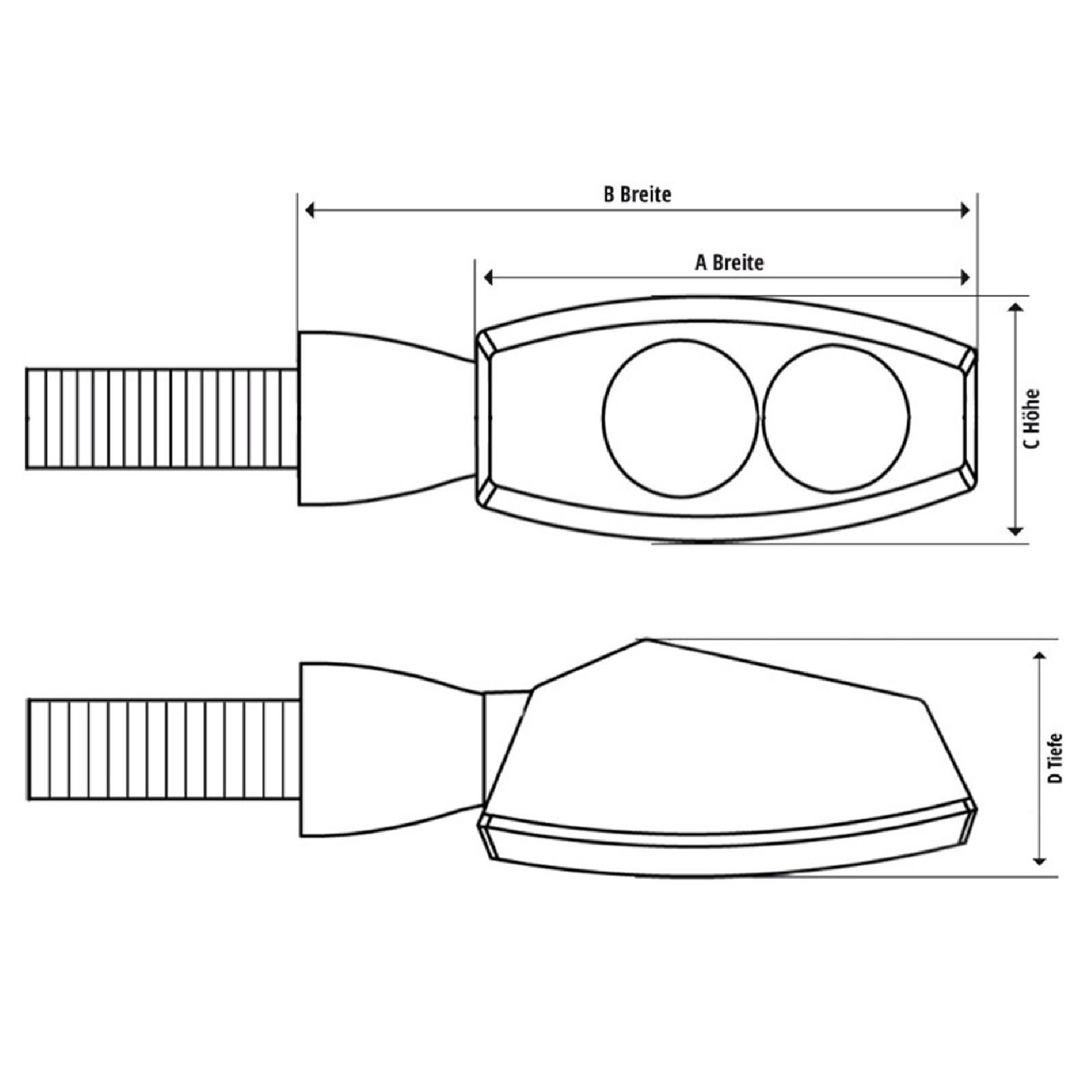 Blinkerleuchten Paar für vorne und hinten mit LED Technik passt für viele Fahrzeuge