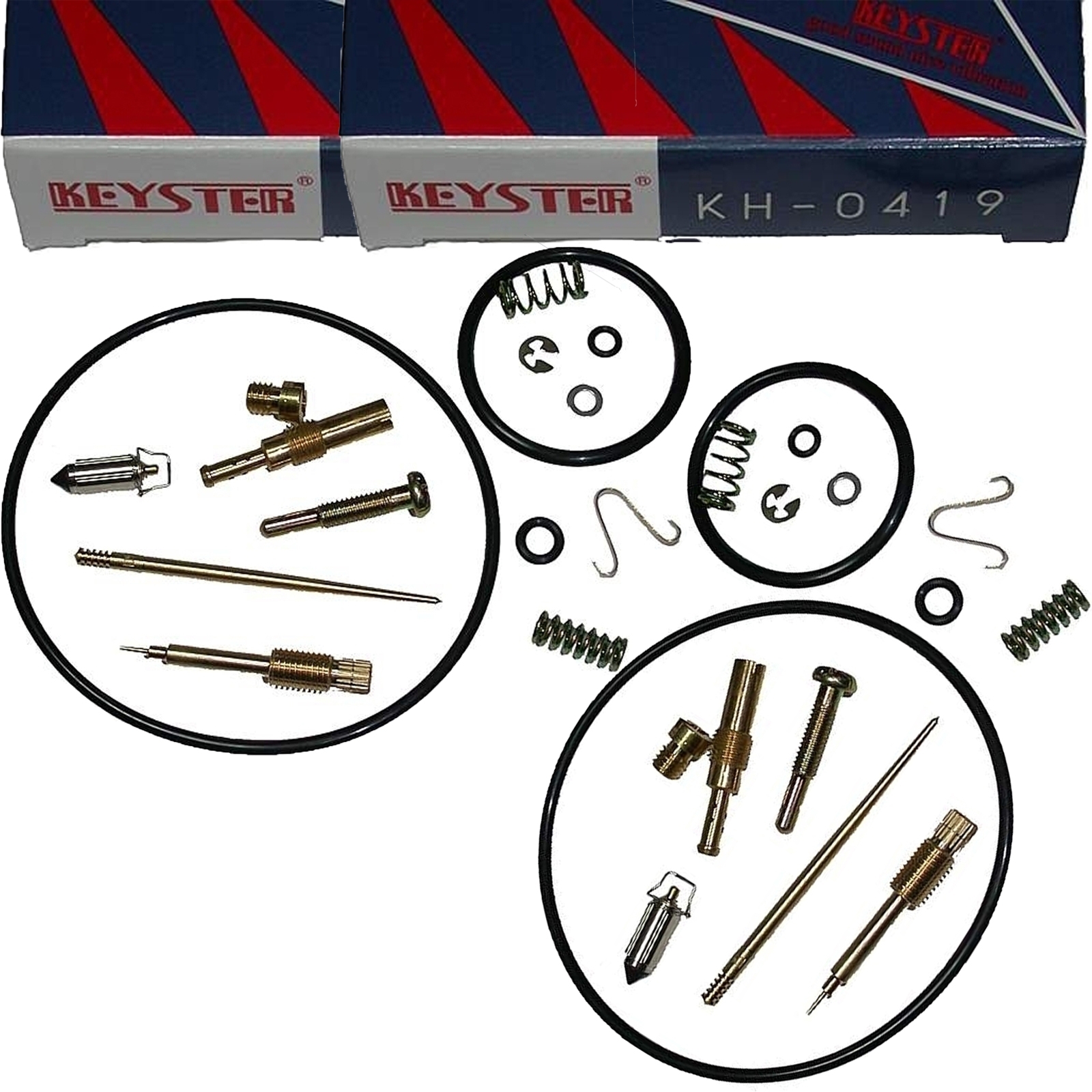 2x Keyster KH-0419 Vergaser Reparatursatz für Honda CM250 C Custom 1982 - 1983 MC06