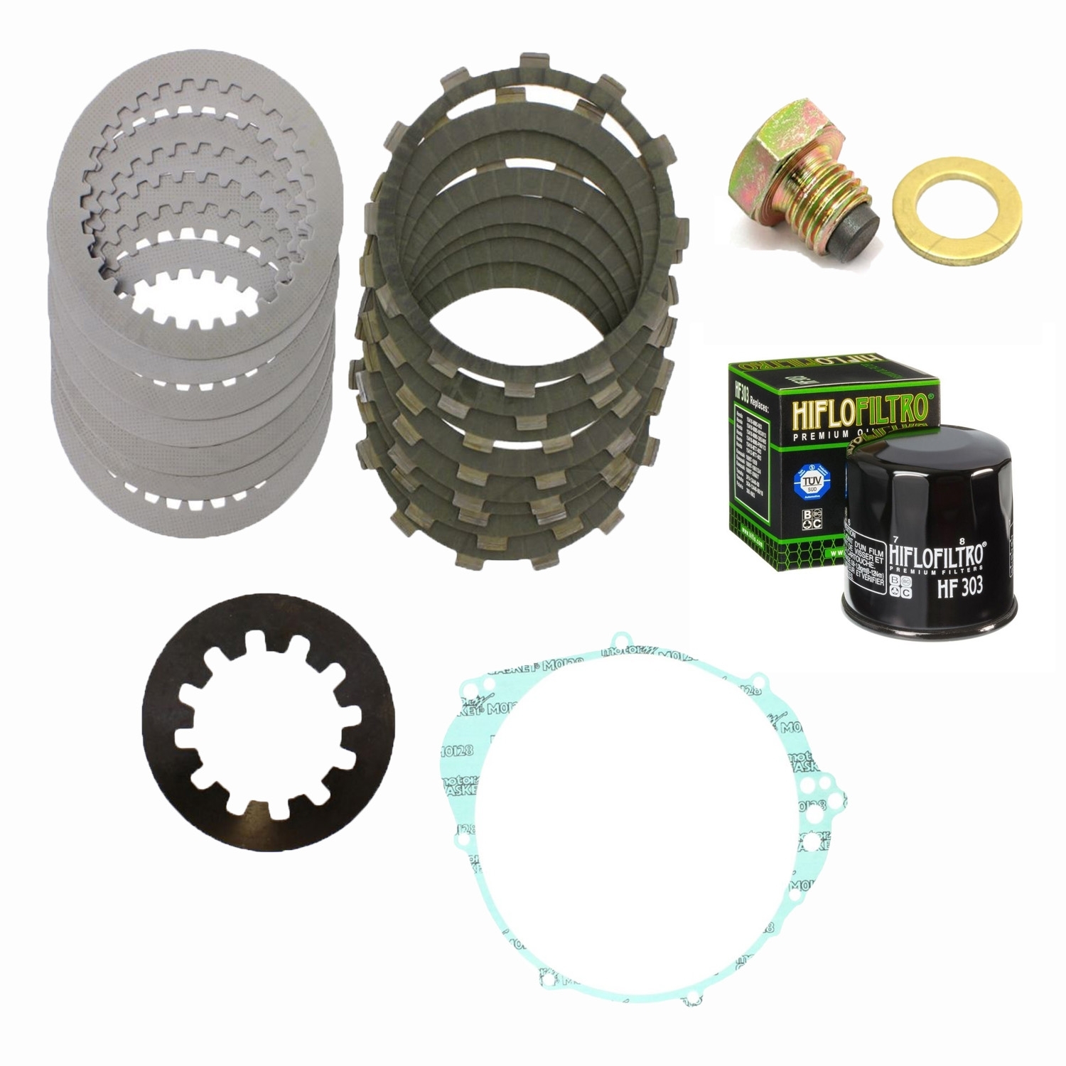 Kupplung für Yamaha YZF-R1 1999 - 2003 EBC Reparatursatz Dichtung Ölfilter Ablasschraube