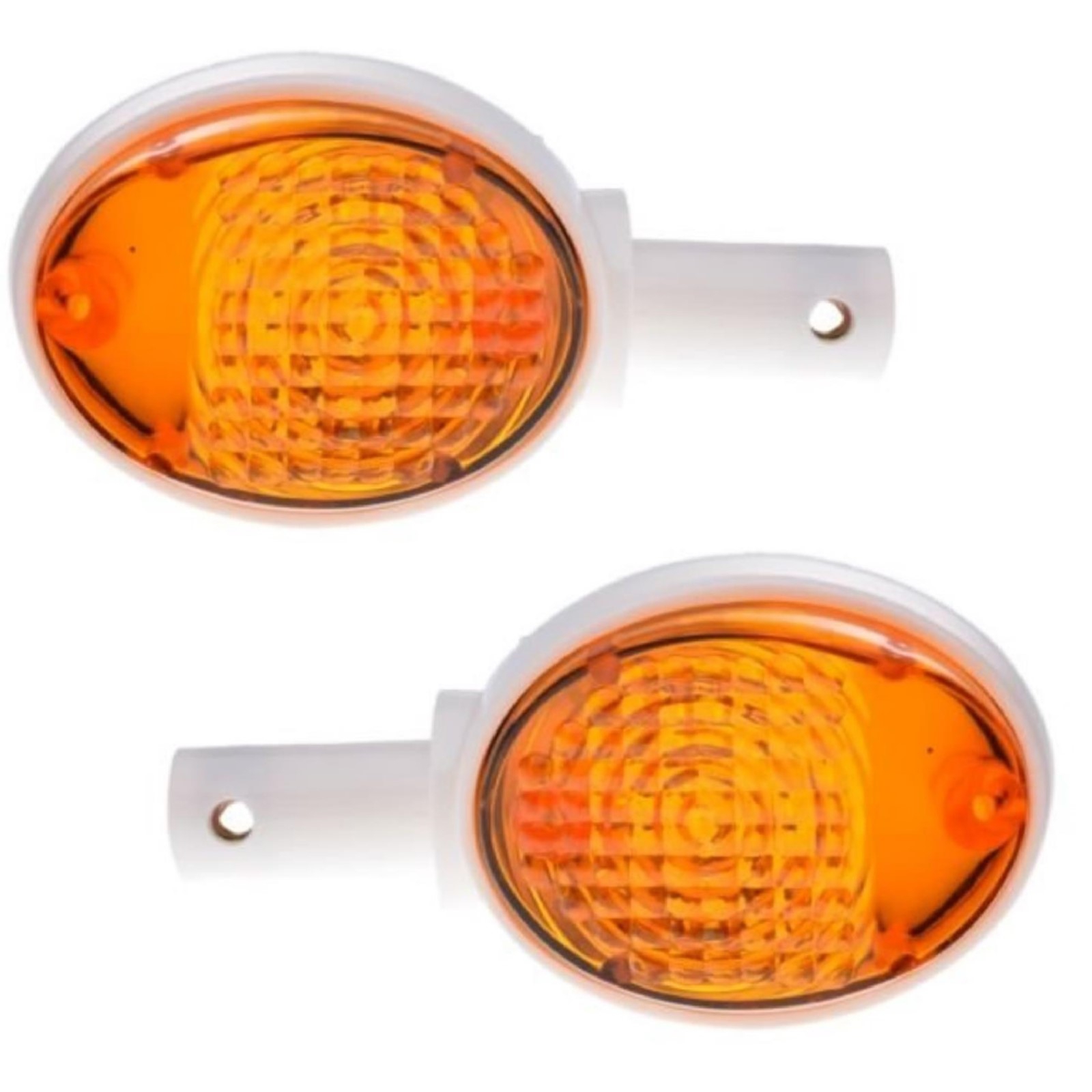 Blinkerleuchten Paar aus Kunststoff in weiß für viele Fahrzeuge