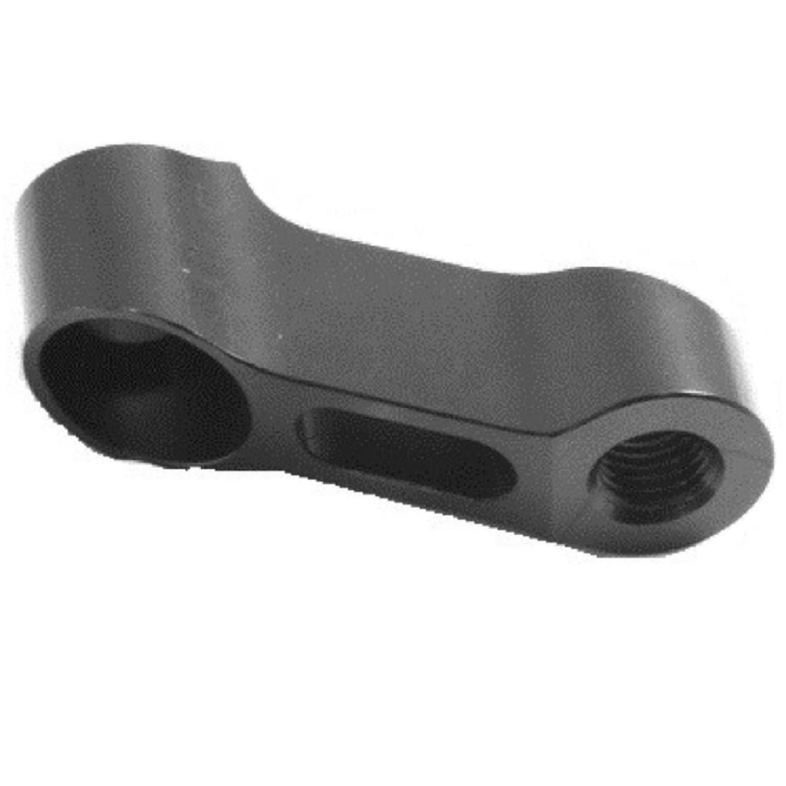 Spiegeladapter für Spiegelversatz um 35 mm mit M8 Rechtsgewinde aus Aluminium in schwarz