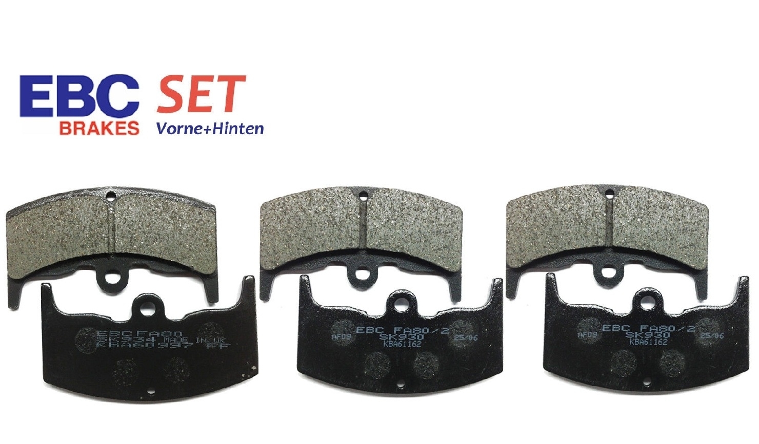 EBC Bremsbeläge SET Vorne + Hinten für Honda CBX 550 FC/F2C/FD/F2D 82-84