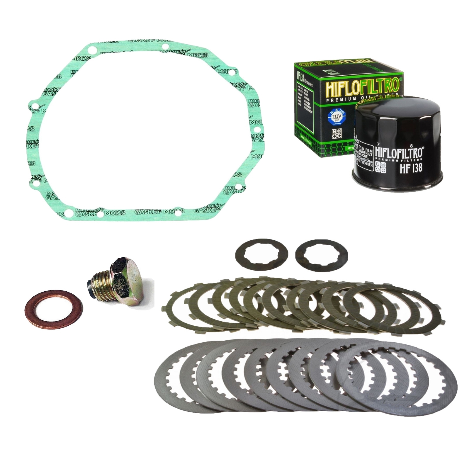 Kupplung für Suzuki GSF 1200 Bandit 1996-2006 Reparatursatz + Dichtung Ablassschraube Ölfilter