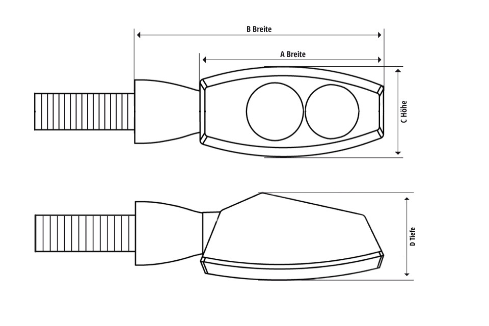 2 x KOSO LED Blinker INFINITY getönt