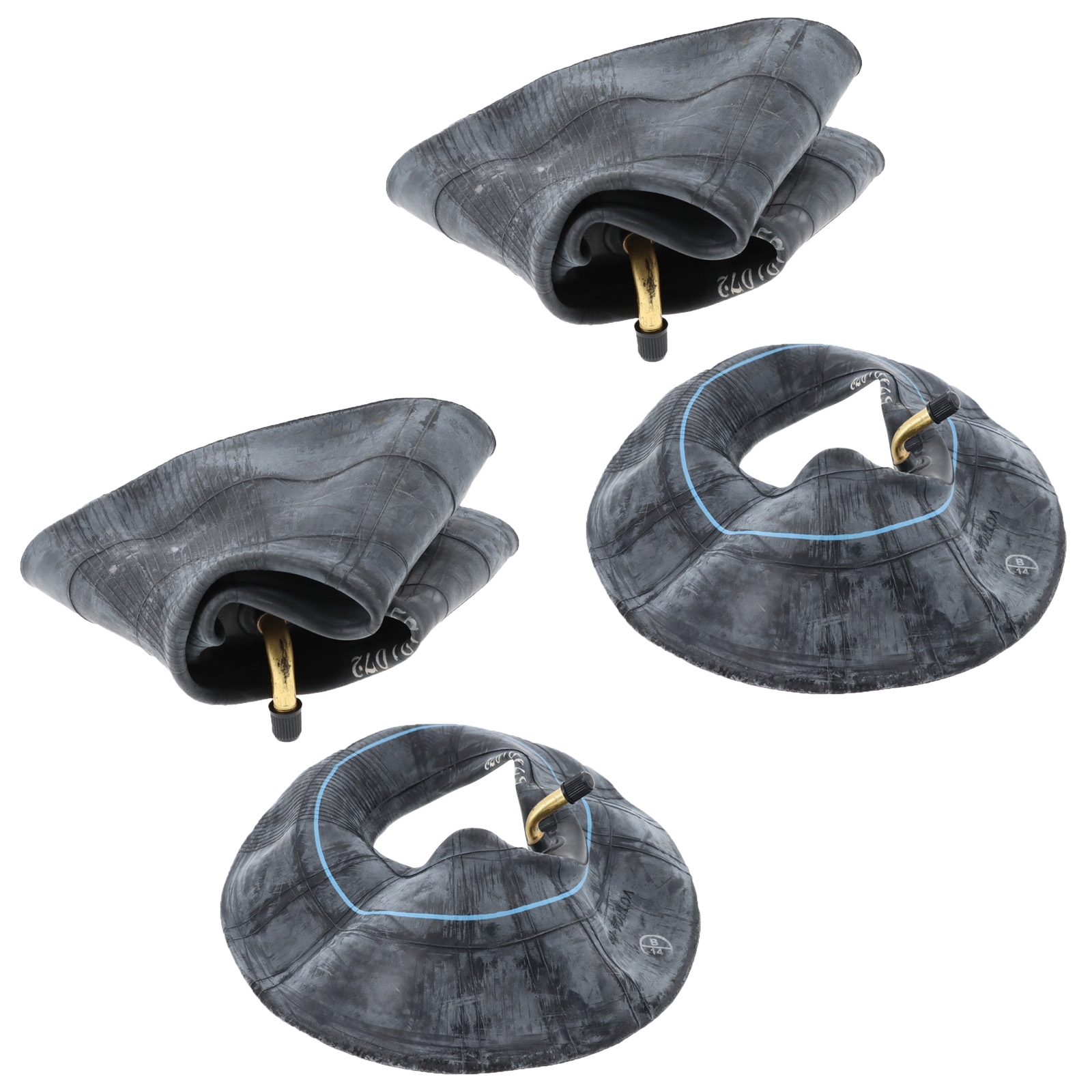 4X Luftschlauch für Kleinreifen TR87 Winkelventil 90° 4.10/3.50-4