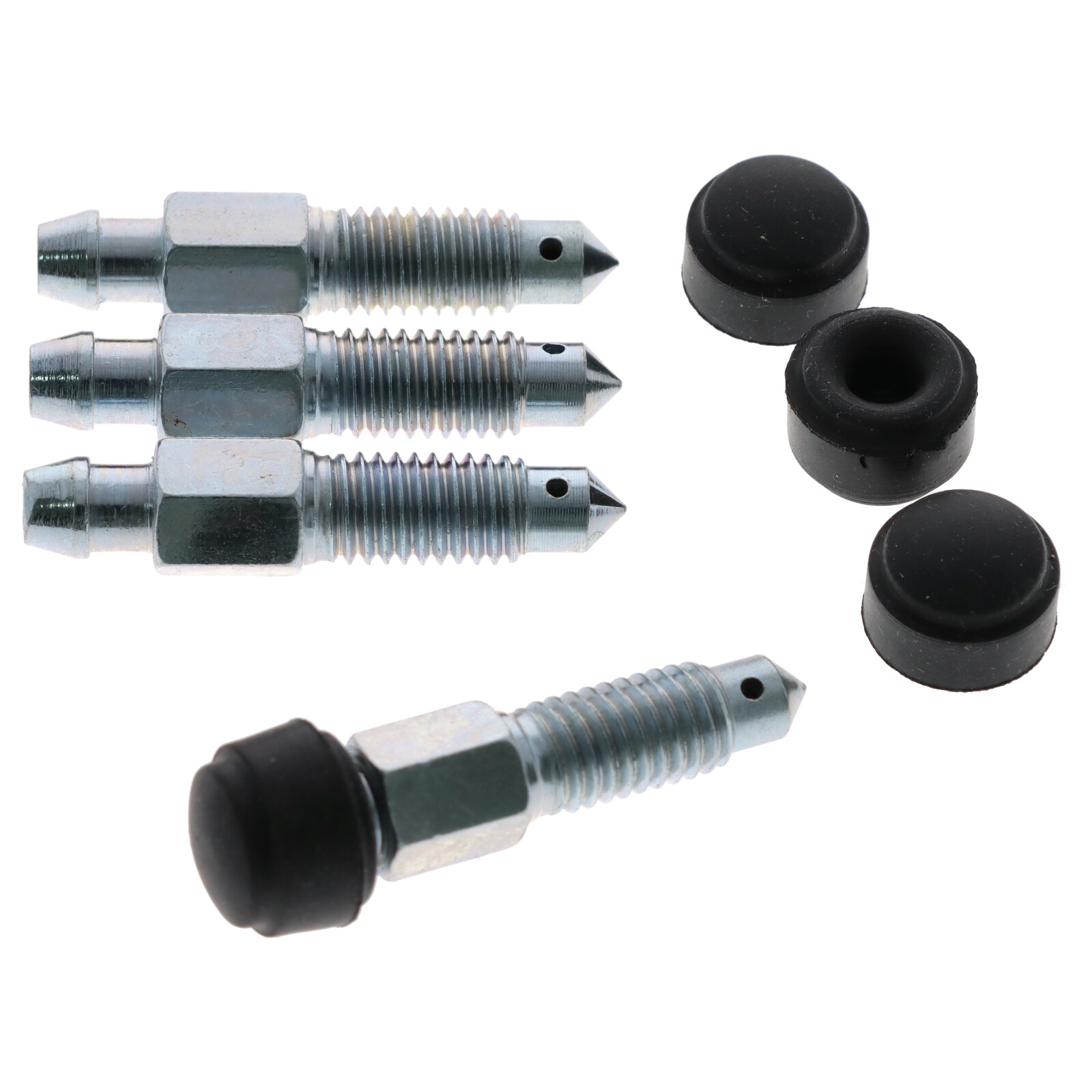 4x Quick Brake Bremsen Entlüfterschraube Entlüftungsventil M8x1.25x41.5 mm mit Kappen
