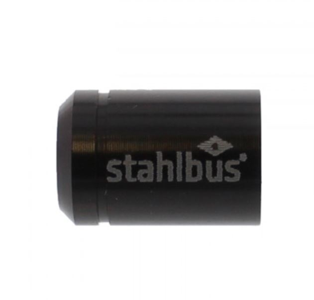 4x stahlbus Kappe  Groove Alu schwarz für Stahlbus-Entlüfterschrauben SB-180011-SW