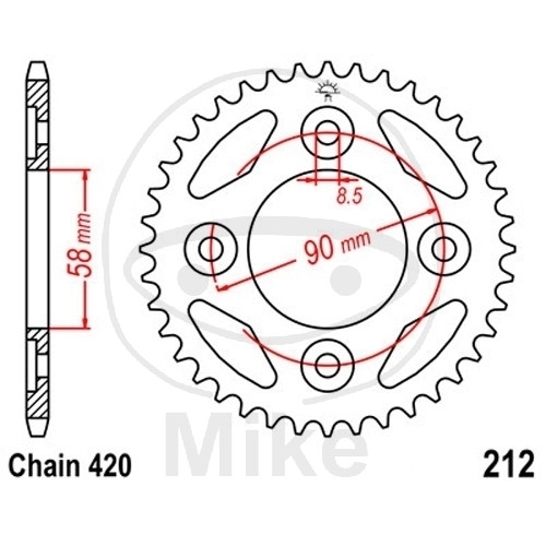 JT Kettenrad 34 Zähne Teilung 420 / JTR212.34 JT Sprockets