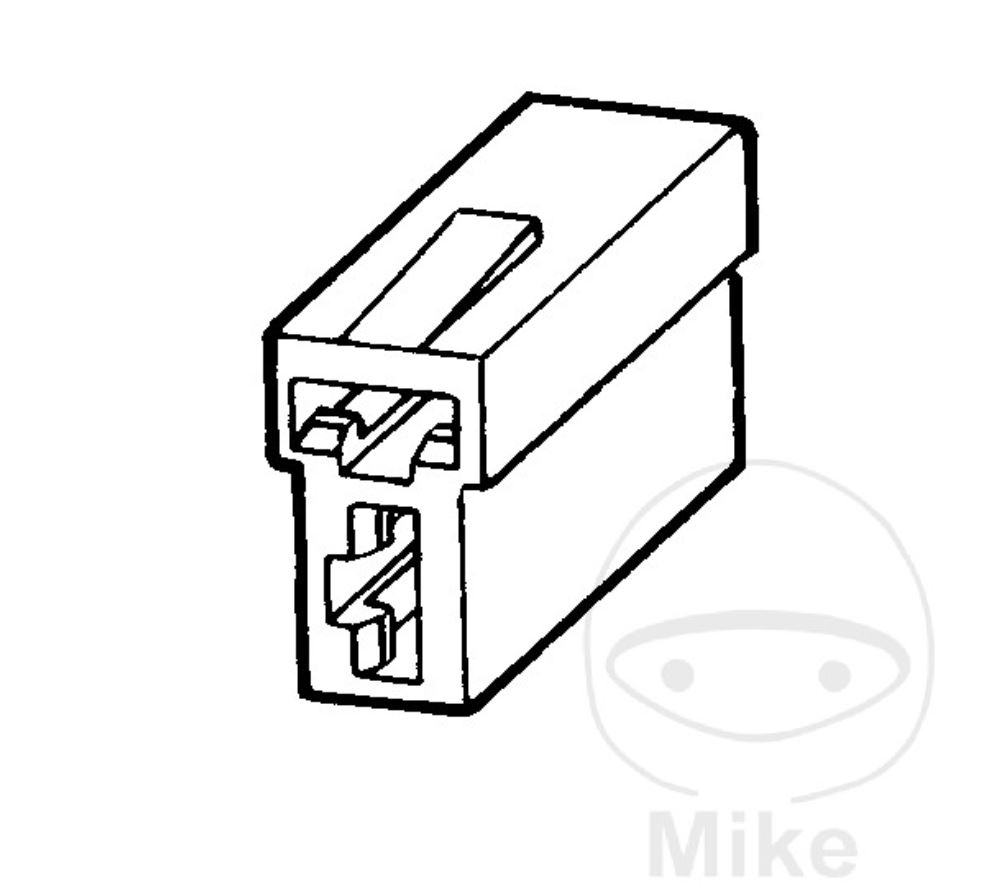 HERTH+BUSS Steckgehäuse 2 Polig 1586668 / 50290279 für Flachsteckhülsen 6,3 mm