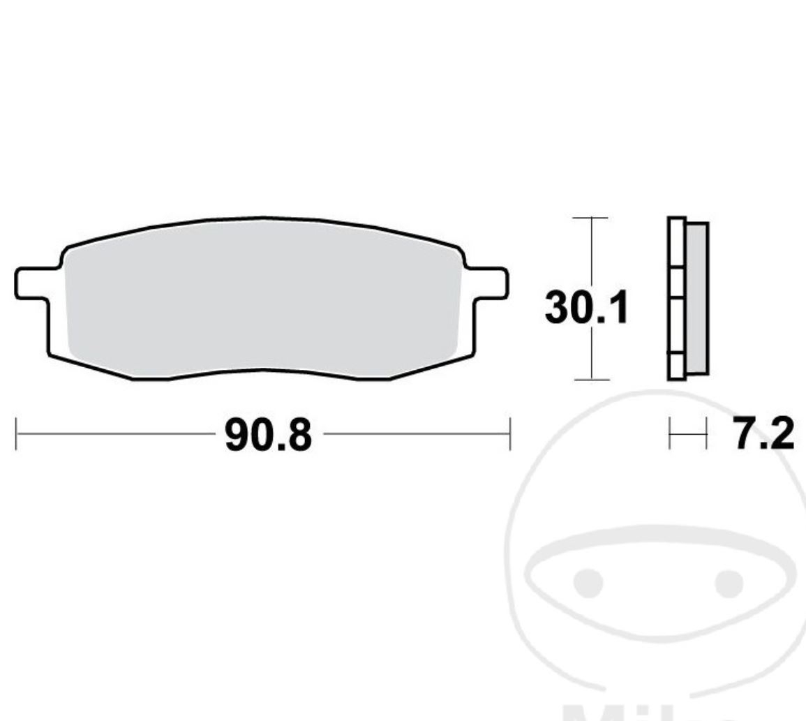 TRW MCB549 Bremsbeläge vorne für Yamaha TT350 TT600 YZ125 YZ490