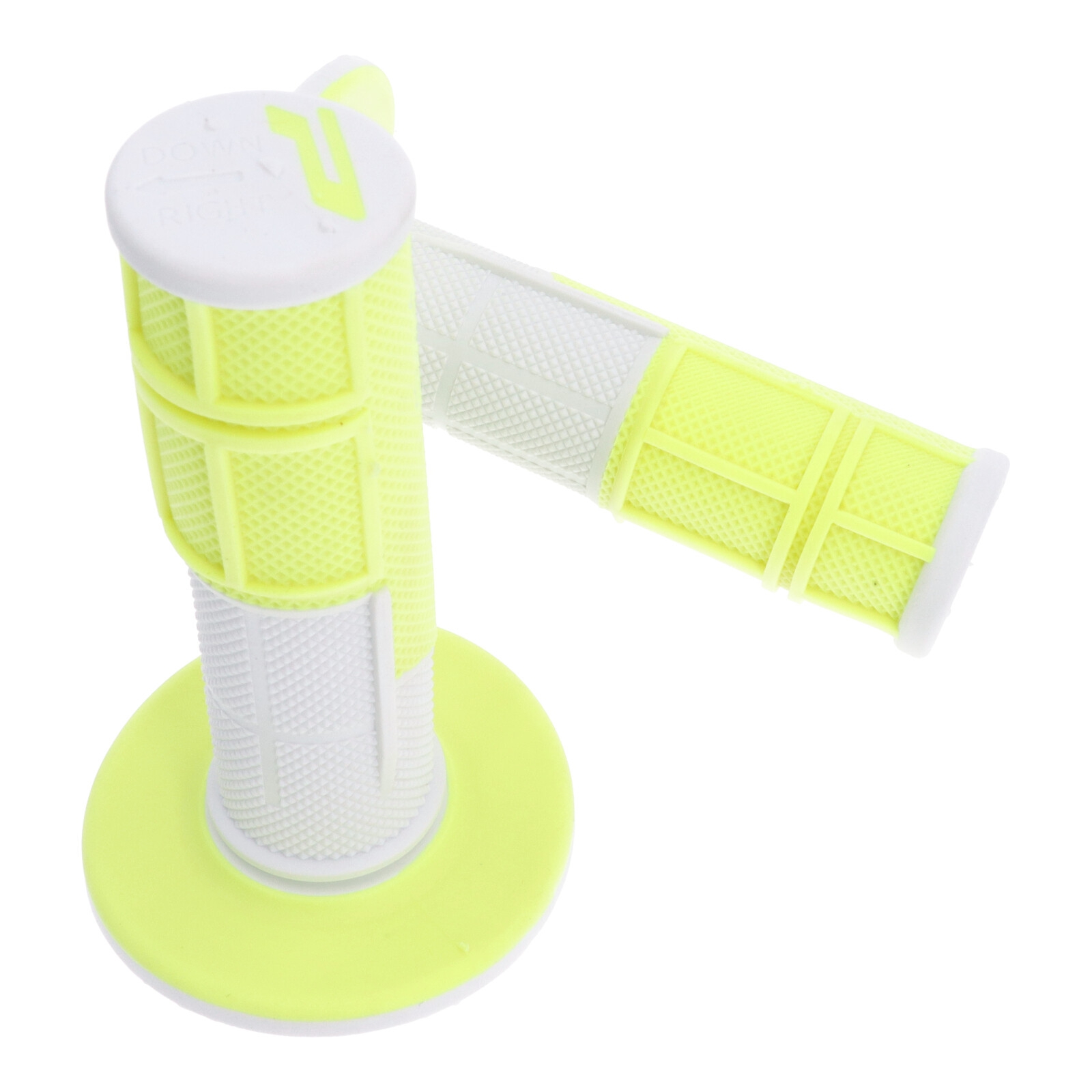 Progrip 801 Soft Touch Griffgummi weiss neongelb für Enduro Motocross Offroad Motorrad