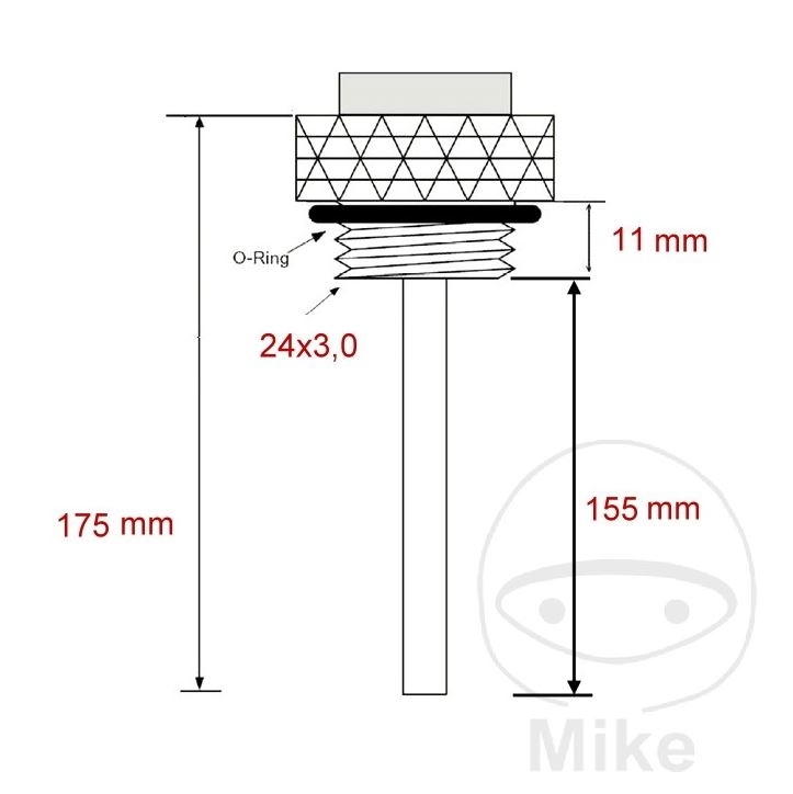 Direktmesser/Ölthermometer für Honda CB400T CB400N CB750F CB750F2 CB900F CB1100R