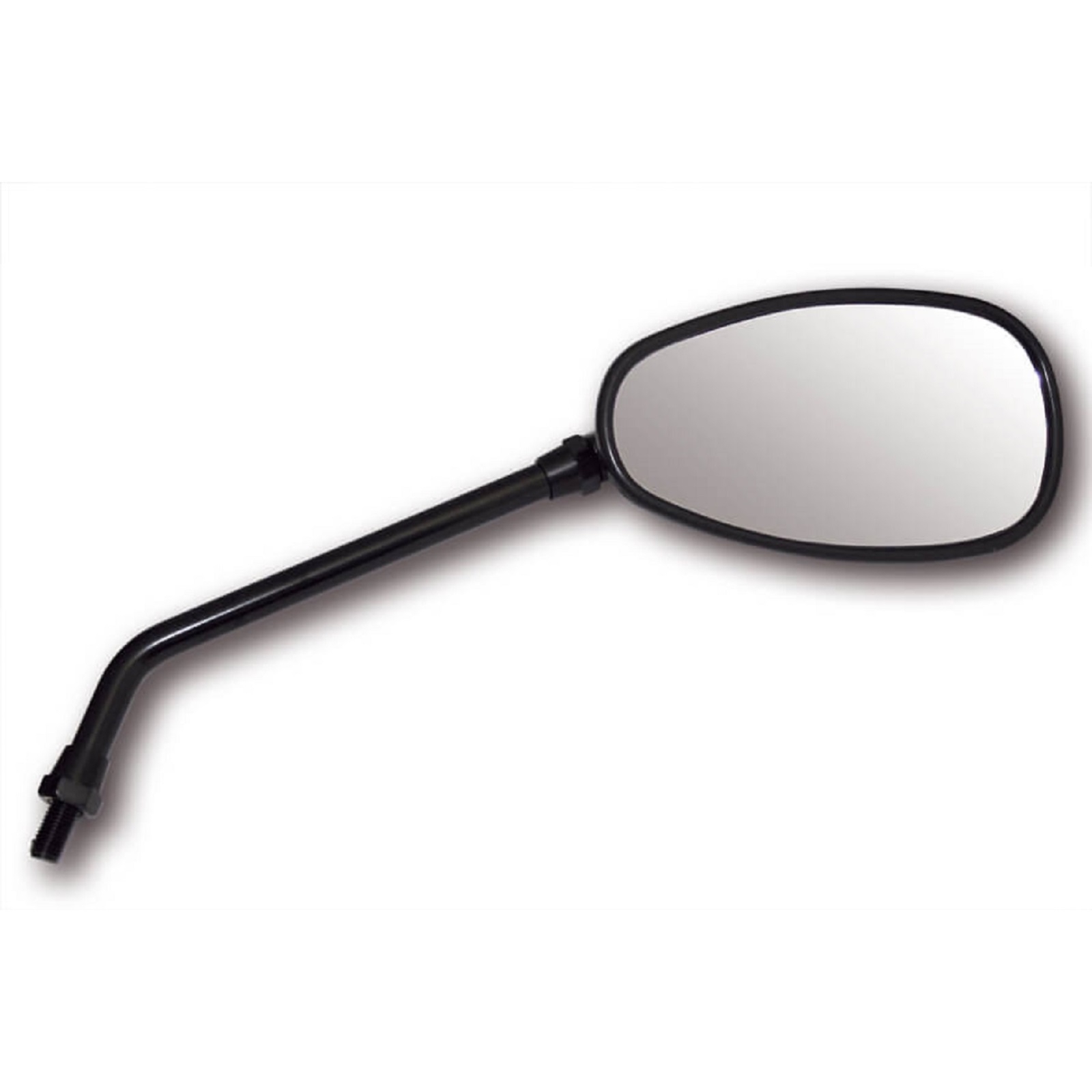 Spiegel universell für viele Fahrzeuge aus Kunststoff in schwarz mit M10 Linksgewinde Beidseitig montierbar