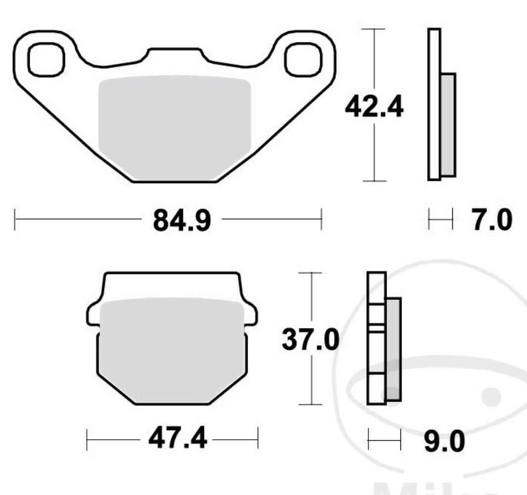 TRW MCB519EC Scooter Bremsbeläge für Peugeot Speedfight Kisbee Sky Aprilia Ering Keeway Kawasaki TGB