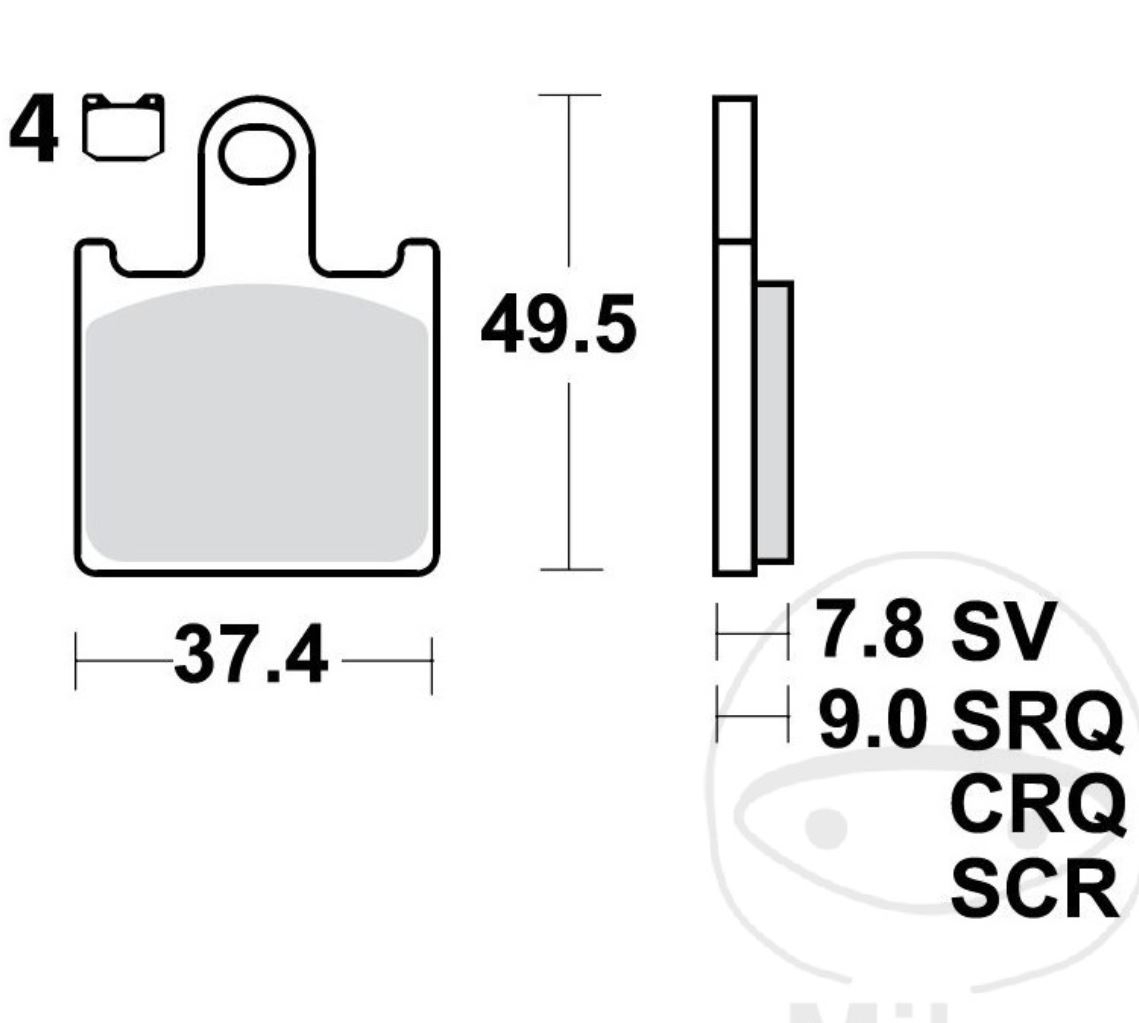 TRW Bremsbeläge MCB789SRQ Kawasaki ZZR Z ZX-6R GTR 600 750 1000 1400