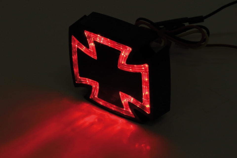 HIGHSIDER LED-Rücklicht GOTHIC, schwarz, Klarglas-Linse