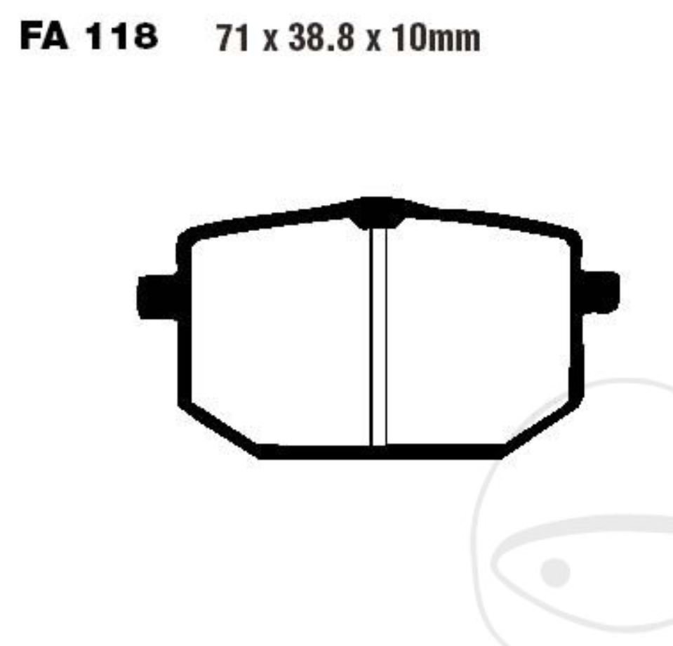 EBC Bremsbeläge FA118 für Yamaha XT 600 H N Z 2KF 2NF 55W 1VJ 3AJ