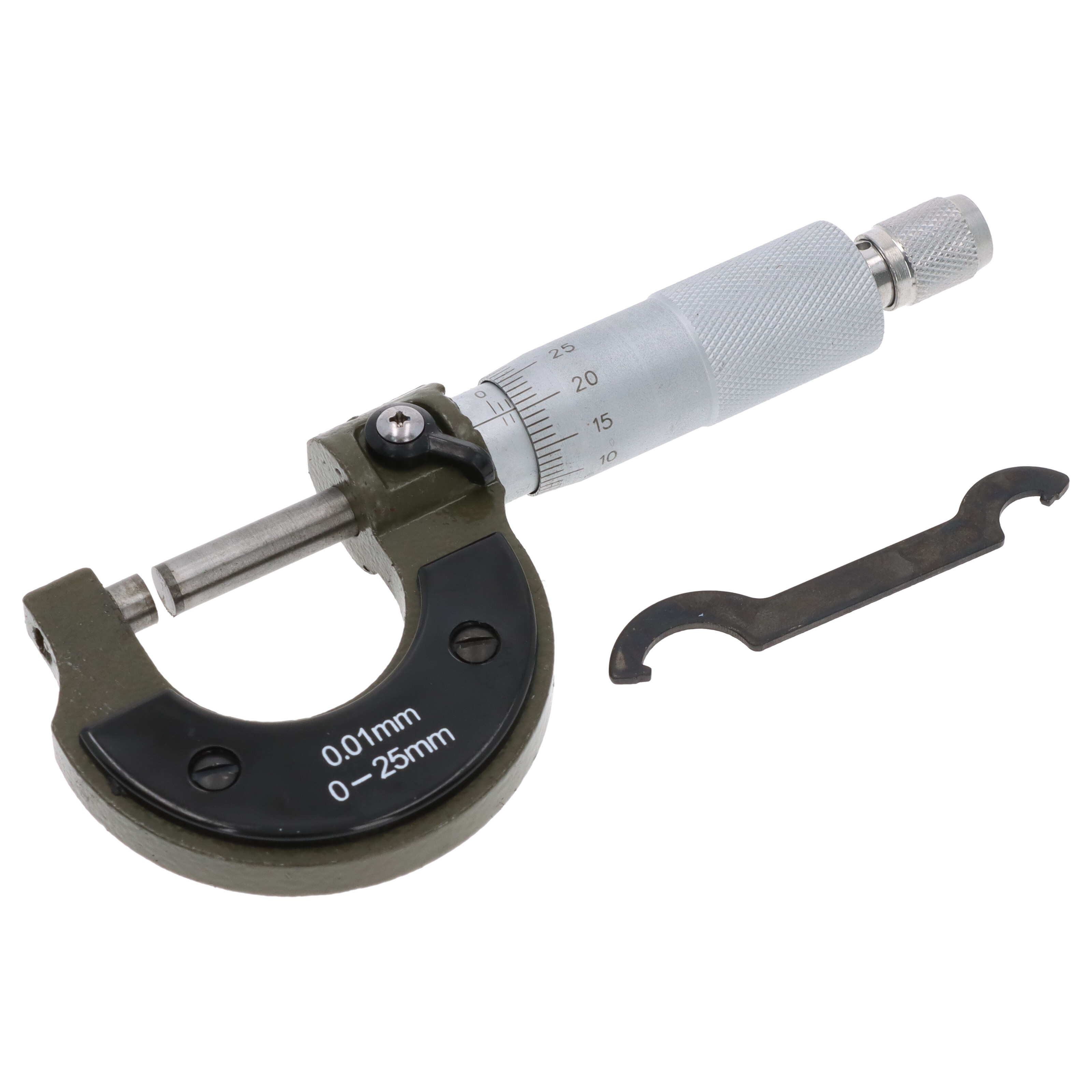 Mechanische Bügelmessschraube Micrometer analog 0-25 mm 0,01mm Messschraube