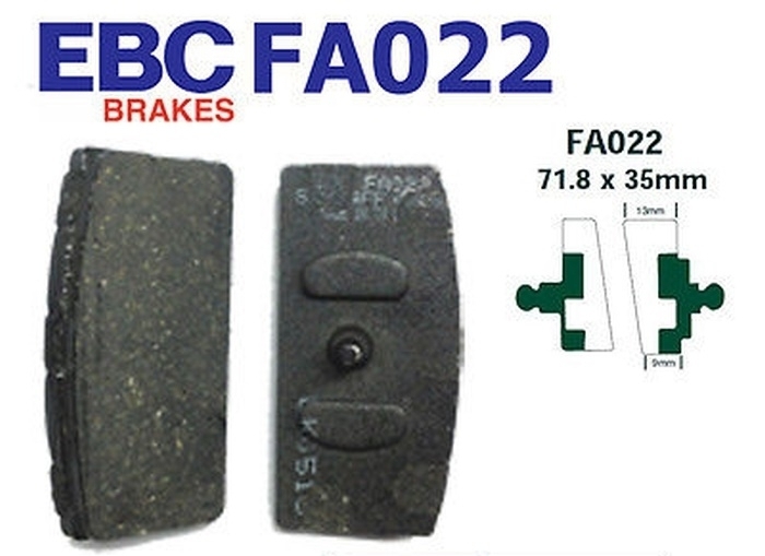 EBC FA022 Blackstuff Bremsbeläge vorne für BMW R60 R60/7 R75/6 R80 R90/6 R100