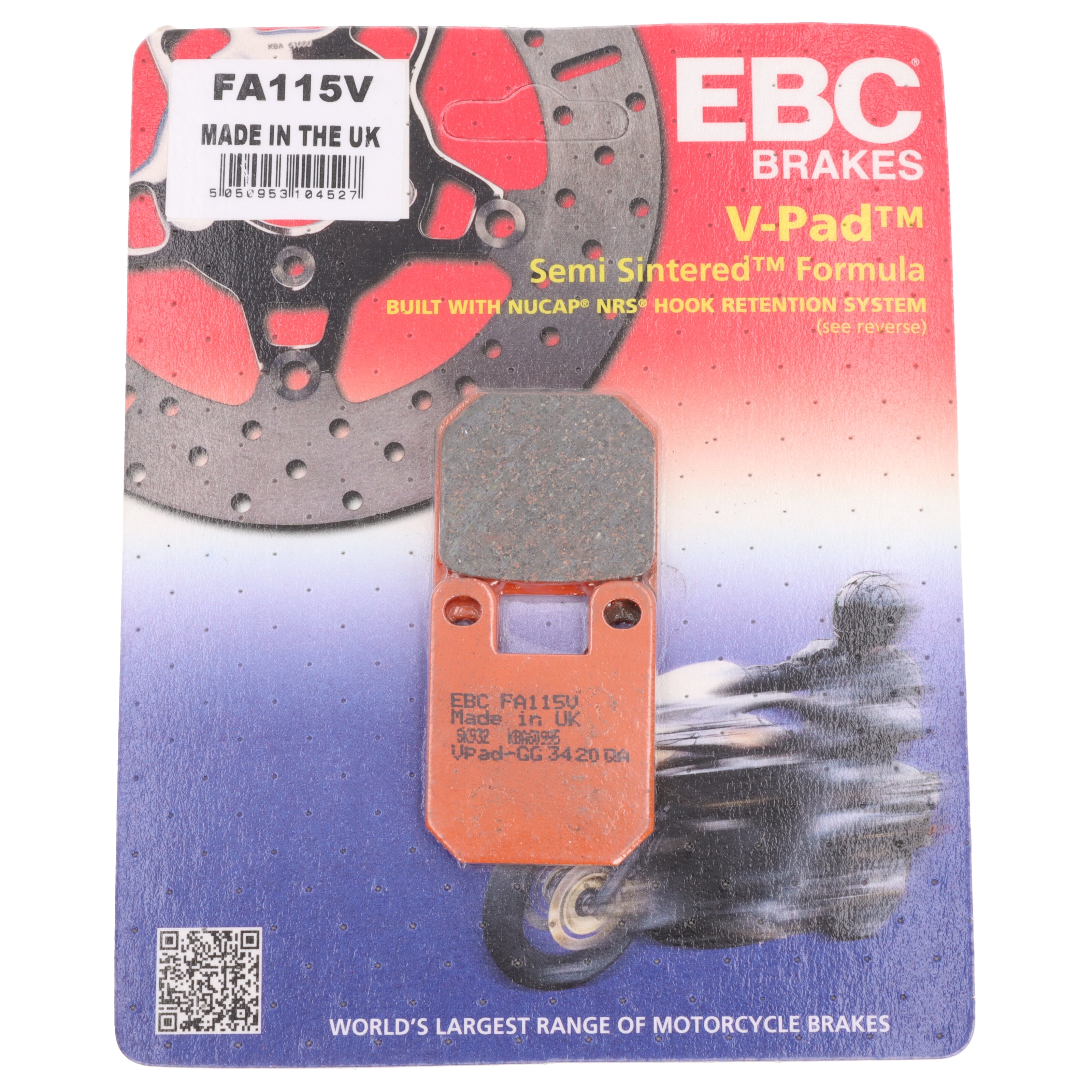 EBC Bremsbeläge FA115V für Gas Gas Pampera 2T MX 65 TX Contact Cadet Boy