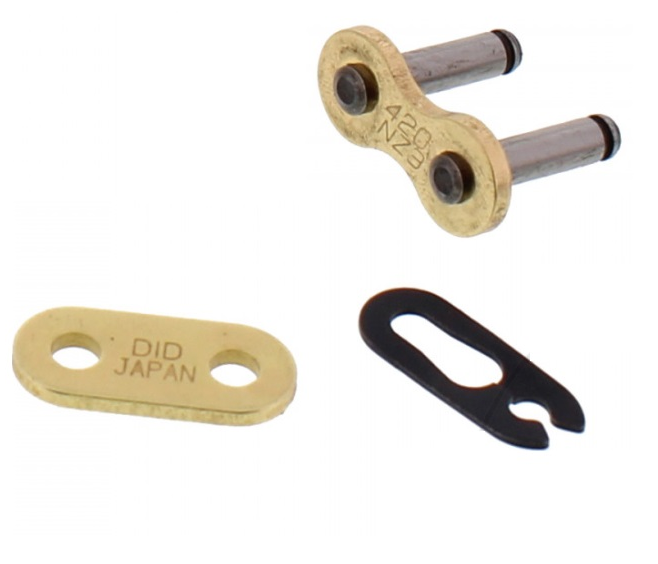 DID NZ3 Standard-Kette offen Gold/Schwarz + Clipschloss 420 Teilung 124 Glieder