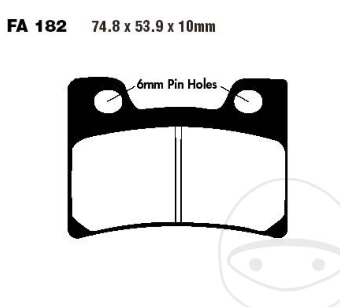 EBC Bremsbeläge FA182 für Yamaha FZR 1000 Genesis Exup 3LE 1991-1993