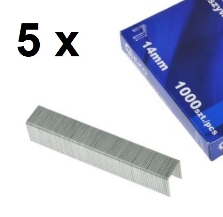5000x Heftklammern 14mm Tackerklammern, 0.7x11.3mm für Handtacker