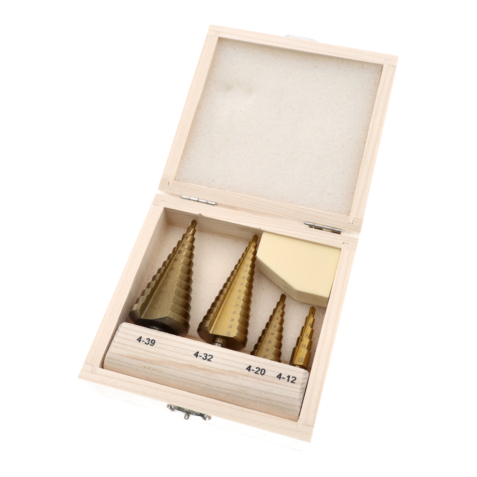 4x HSS Stufenbohrer Kegelbohrer Set 4-12/20/32/39 mm Schälbohrer Konusbohrer Blechbohrer